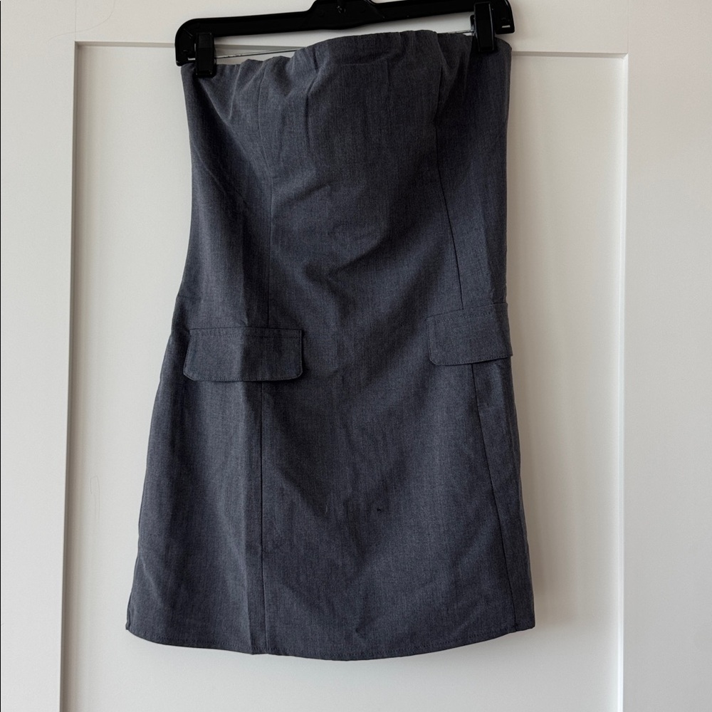 NWT Princess Polly Gray Strapless Mini Dress